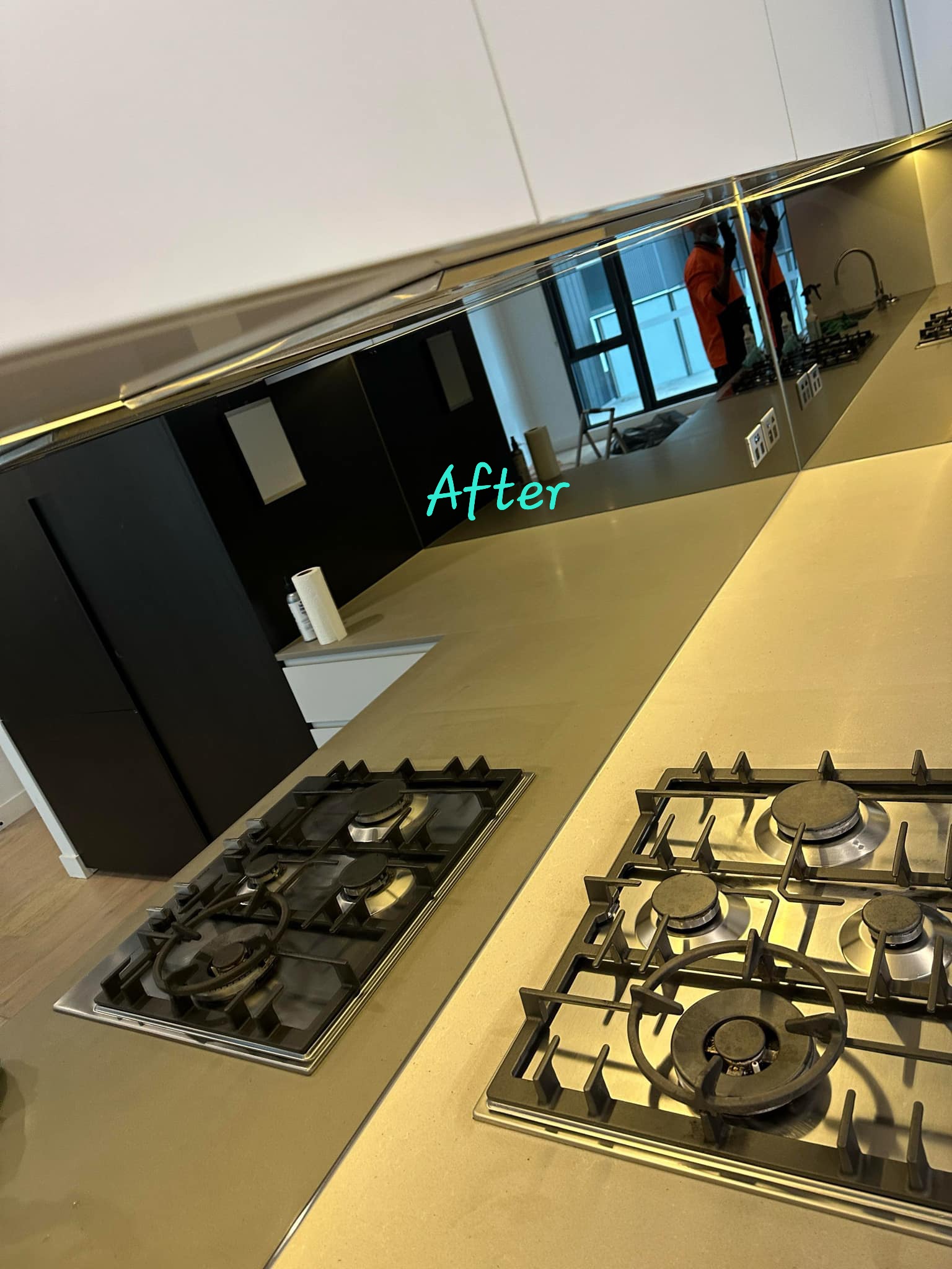 Cleaned Kitchen for Builder before Settlement Builder Cleaning Service